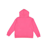 2296 LAT Youth Pullover Fleece Hoodie Vintage Hot Pink