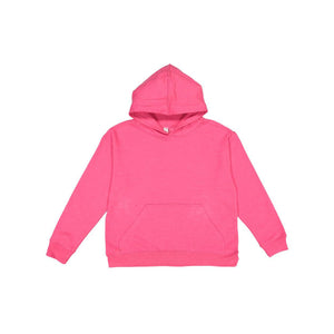 2296 LAT Youth Pullover Fleece Hoodie Vintage Hot Pink