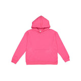 2296 LAT Youth Pullover Fleece Hoodie Vintage Hot Pink