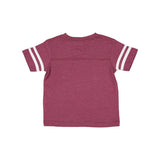 3037 Rabbit Skins Toddler Football Fine Jersey Tee Vintage Burgundy/ White