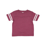 3037 Rabbit Skins Toddler Football Fine Jersey Tee Vintage Burgundy/ White