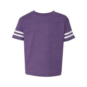 3037 Rabbit Skins Toddler Football Fine Jersey Tee Vintage Purple/ White