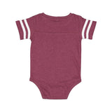 4437 Rabbit Skins Infant Football Fine Jersey Bodysuit Vintage Burgundy/ White