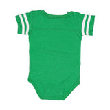 4437 Rabbit Skins Infant Football Fine Jersey Bodysuit Vintage Green/ White