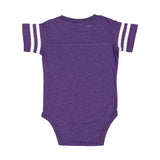 4437 Rabbit Skins Infant Football Fine Jersey Bodysuit Vintage Purple/ White