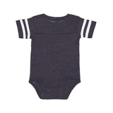 4437 Rabbit Skins Infant Football Fine Jersey Bodysuit Vintage Navy/ White