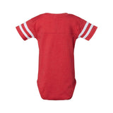 4437 Rabbit Skins Infant Football Fine Jersey Bodysuit Vintage Red/ White