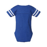 4437 Rabbit Skins Infant Football Fine Jersey Bodysuit Vintage Royal/ White