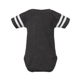 4437 Rabbit Skins Infant Football Fine Jersey Bodysuit Vintage Smoke/ White