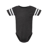 4437 Rabbit Skins Infant Football Fine Jersey Bodysuit Vintage Smoke/ White