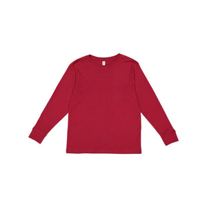 6201 LAT Youth Fine Jersey Long Sleeve Tee Garnet