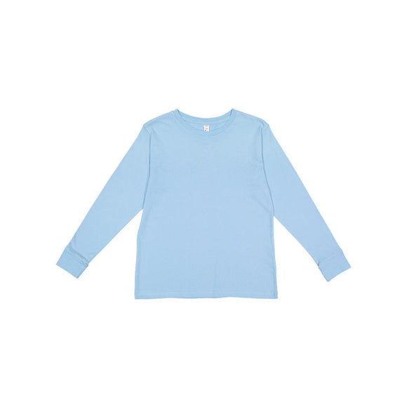 6201 LAT Youth Fine Jersey Long Sleeve Tee Light Blue