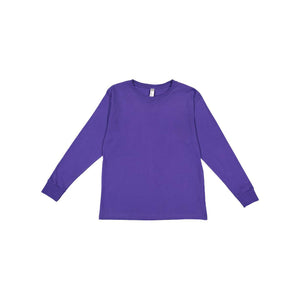 6201 LAT Youth Fine Jersey Long Sleeve Tee Purple