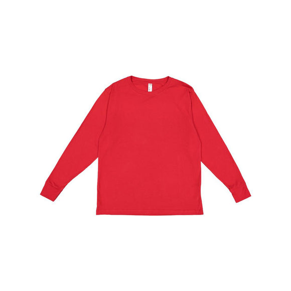 6201 LAT Youth Fine Jersey Long Sleeve Tee Red