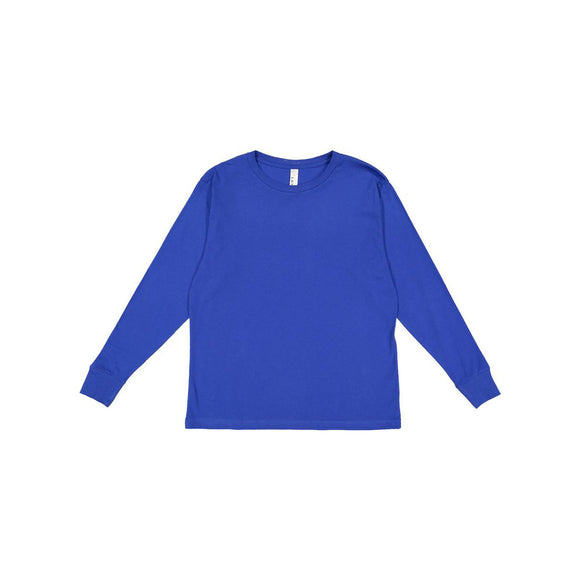 6201 LAT Youth Fine Jersey Long Sleeve Tee Royal