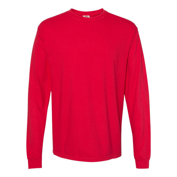 6014 Comfort Colors Garment-Dyed Heavyweight Long Sleeve T-Shirt Red