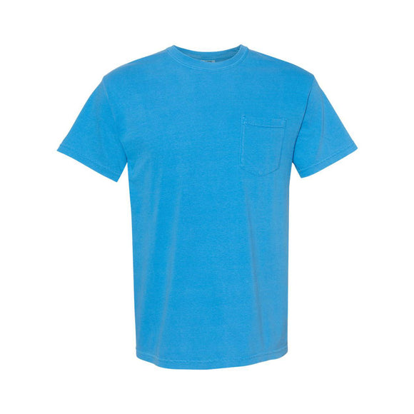 6030 Comfort Colors Garment-Dyed Heavyweight Pocket T-Shirt Royal Caribe