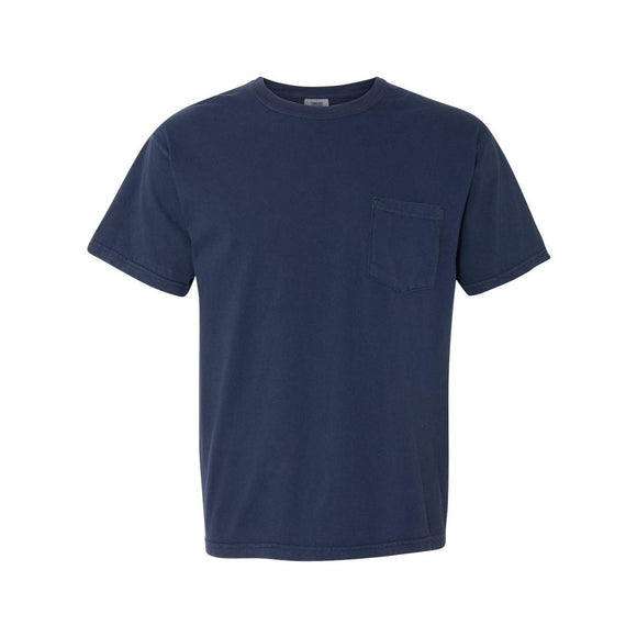 6030 Comfort Colors Garment-Dyed Heavyweight Pocket T-Shirt True Navy