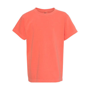 9018 Comfort Colors Garment-Dyed Youth Heavyweight T-Shirt Bright Salmon