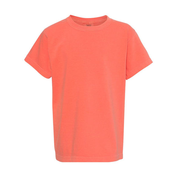 9018 Comfort Colors Garment-Dyed Youth Heavyweight T-Shirt Bright Salmon