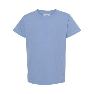 9018 Comfort Colors Garment-Dyed Youth Heavyweight T-Shirt Washed Denim