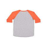 6130 LAT Youth Baseball Fine Jersey Three-Quarter Sleeve Tee Vintage Heather/ Vintage Orange