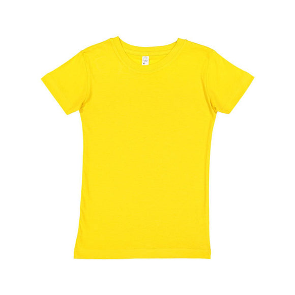 2616 LAT Girls' Fine Jersey Tee Yellow