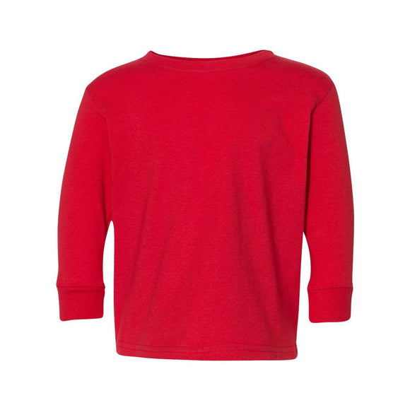 3302 Rabbit Skins Toddler Fine Jersey Long Sleeve Tee Red