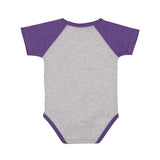 4430 Rabbit Skins Infant Baseball Fine Jersey Bodysuit Vintage Heather/ Vintage Purple