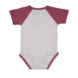 4430 Rabbit Skins Infant Baseball Fine Jersey Bodysuit Vintage Heather/ Vintage Burgundy