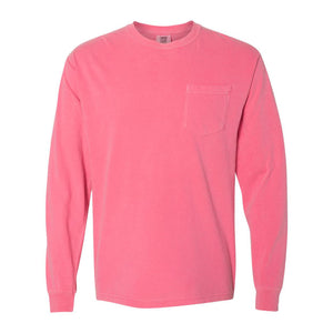 Comfort Colors Garment-Dyed Heavyweight Long Sleeve Pocket T-Shirt Crunchberry