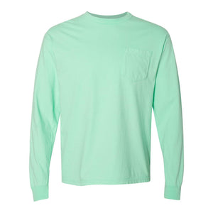 4410 Comfort Colors Garment-Dyed Heavyweight Long Sleeve Pocket T-Shirt Island Reef