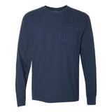 4410 Comfort Colors Garment-Dyed Heavyweight Long Sleeve Pocket T-Shirt True Navy