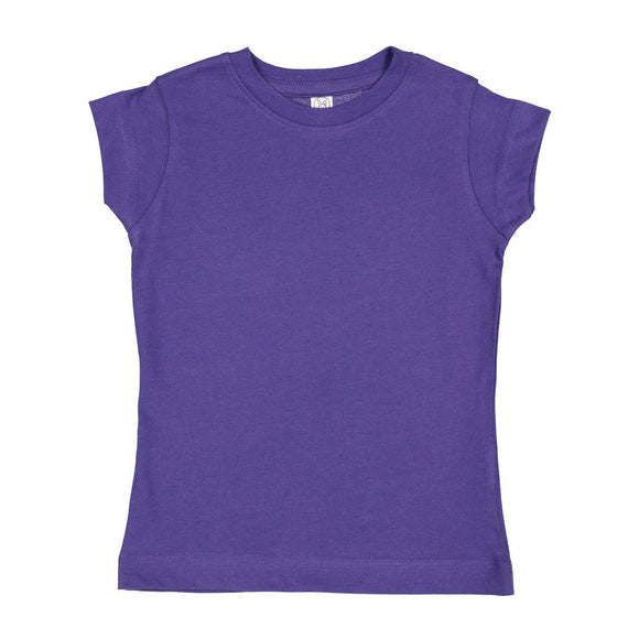 3316 Rabbit Skins Toddler Girls Fine Jersey Tee Purple