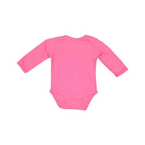 4411 Rabbit Skins Infant Long Sleeve Baby Rib Bodysuit Hot Pink