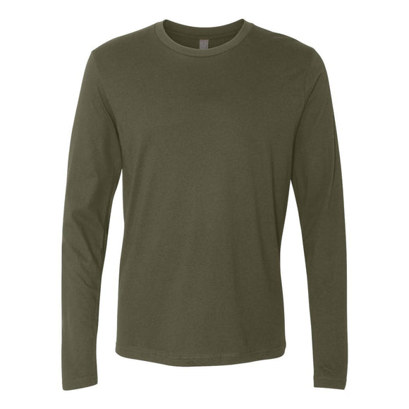 3601 Next Level Unisex Cotton Long Sleeve T-Shirt Military Green