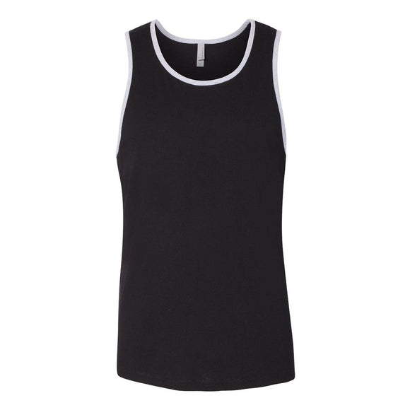 3633 Next Level Unisex Cotton Muscle Tank Black/ Heather Grey