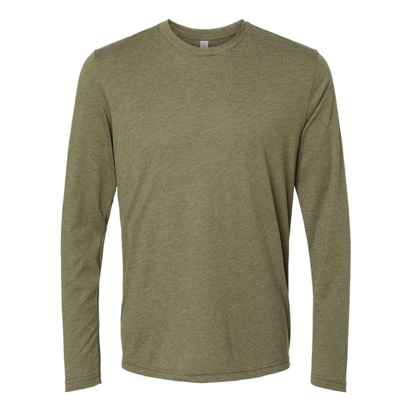 6071 Next Level Unisex Triblend Long Sleeve T-Shirt Military Green