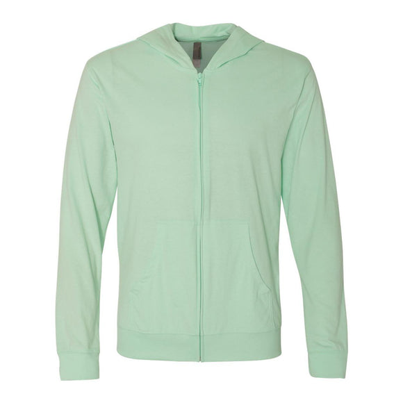 6491 Next Level Sueded Long Sleeve Hooded Full Zip Mint