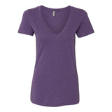 6640 Next Level Women’s CVC Deep V-Neck T-Shirt Purple Berry