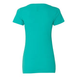 6640 Next Level Women’s CVC Deep V-Neck T-Shirt Tahiti Blue