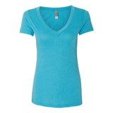 6740 Next Level Women’s Triblend Deep V-Neck T-Shirt Vintage Turquoise