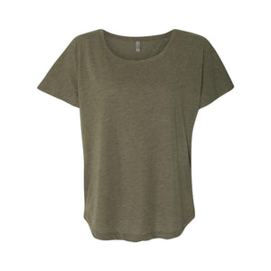 6760 Next Level Women’s Triblend Dolman T-Shirt Military Green