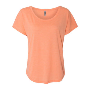 6760 Next Level Women’s Triblend Dolman T-Shirt Vintage Light Orange