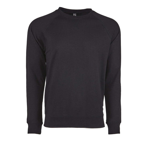 9000 Next Level Unisex Laguna Raglan Crewneck Sweatshirt Black