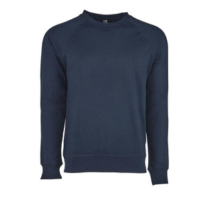 9000 Next Level Unisex Laguna Raglan Crewneck Sweatshirt Midnight Navy