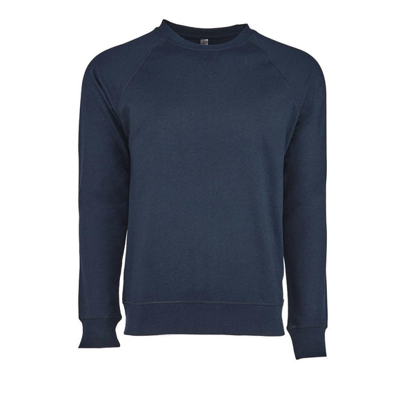 9000 Next Level Unisex Laguna Raglan Crewneck Sweatshirt Midnight Navy