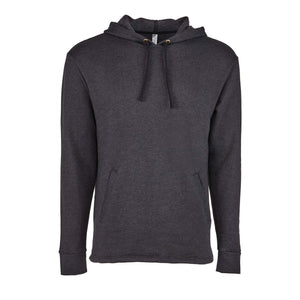 9300 Next Level Unisex Malibu Welt Pocket Hoodie Heather Black