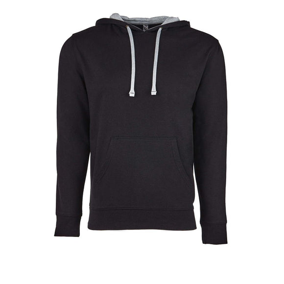 9301 Next Level Unisex Laguna Hoodie Black/ Heather Grey