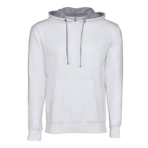 9301 Next Level Unisex Laguna Hoodie White/ Heather Grey